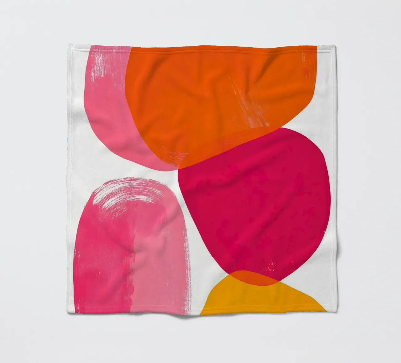 Pink and Orange Abstract coperta in pile da Gypsy Galleria