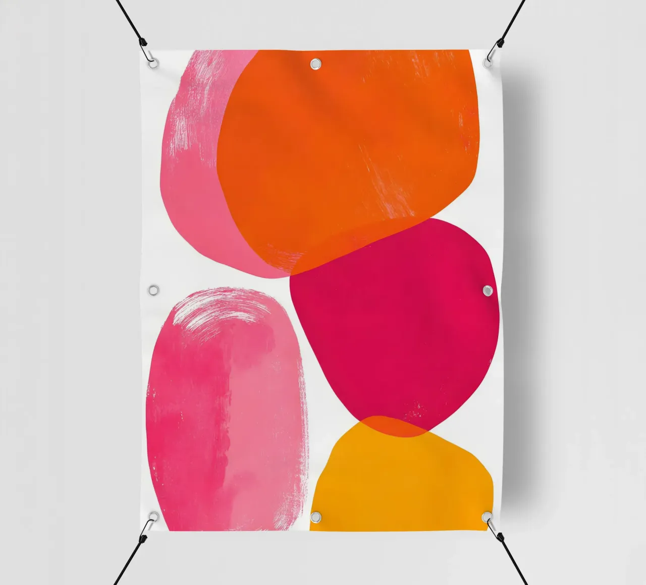 Pink and Orange Abstract telo in pvc da Gypsy Galleria