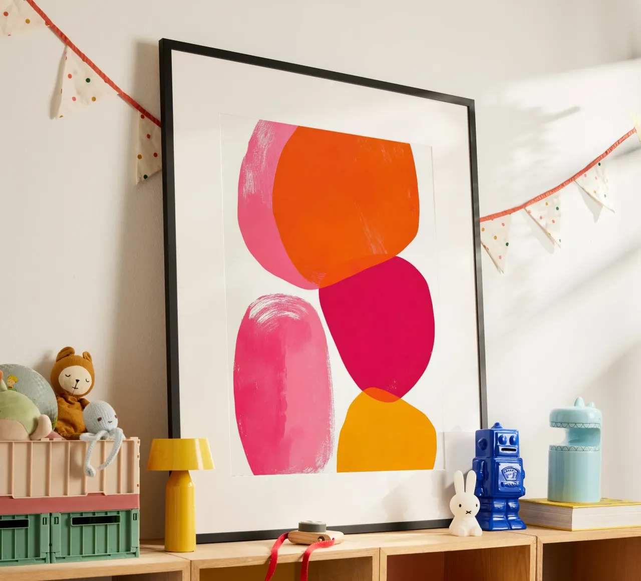 Pink and Orange Abstract carta hahnemühle da Gypsy Galleria