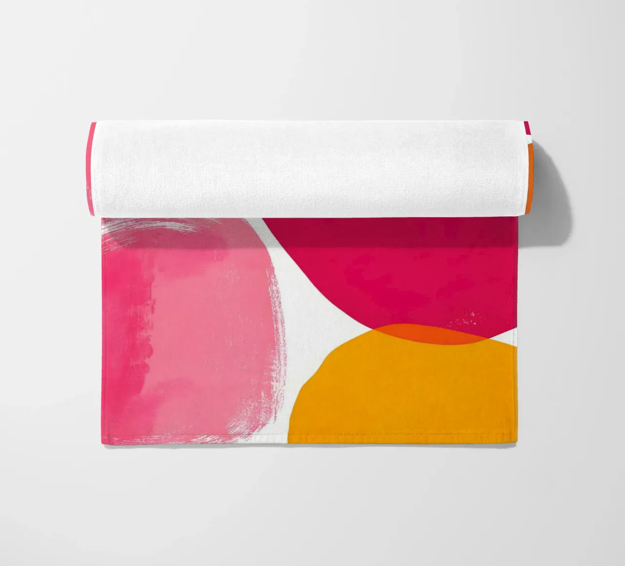Pink and Orange Abstract telo mare da Gypsy Galleria