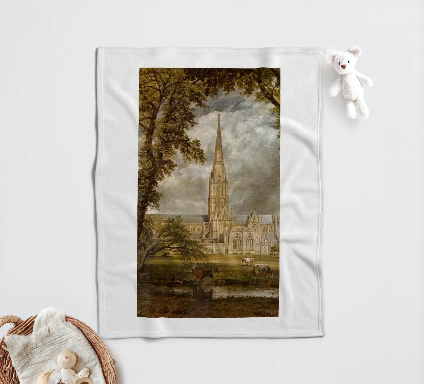 John Constable fleece blanket by Brooke