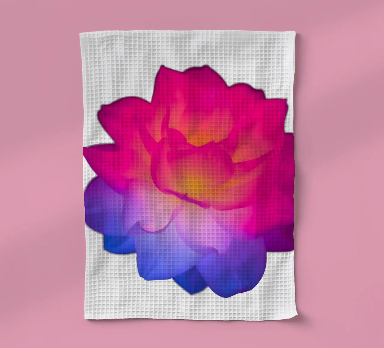 Fleur de lotus colorée et lumineuse dans l'obscurité torchon de DesignDoodle