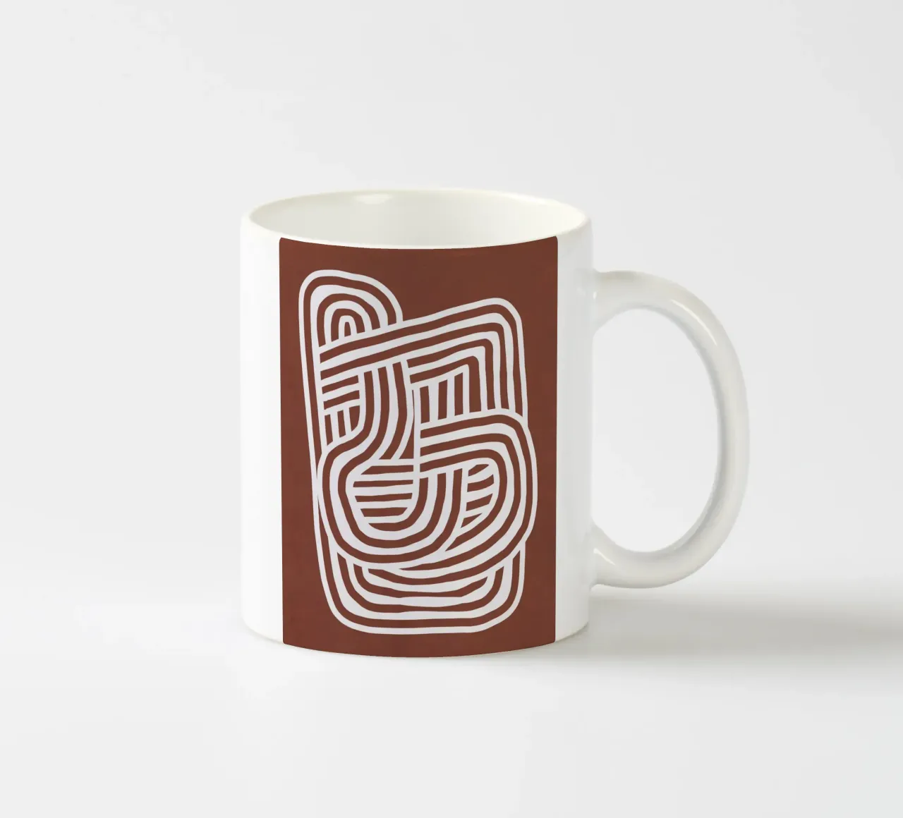 Line art Sculpt in umber 03 tazza in ceramica da Little Dean