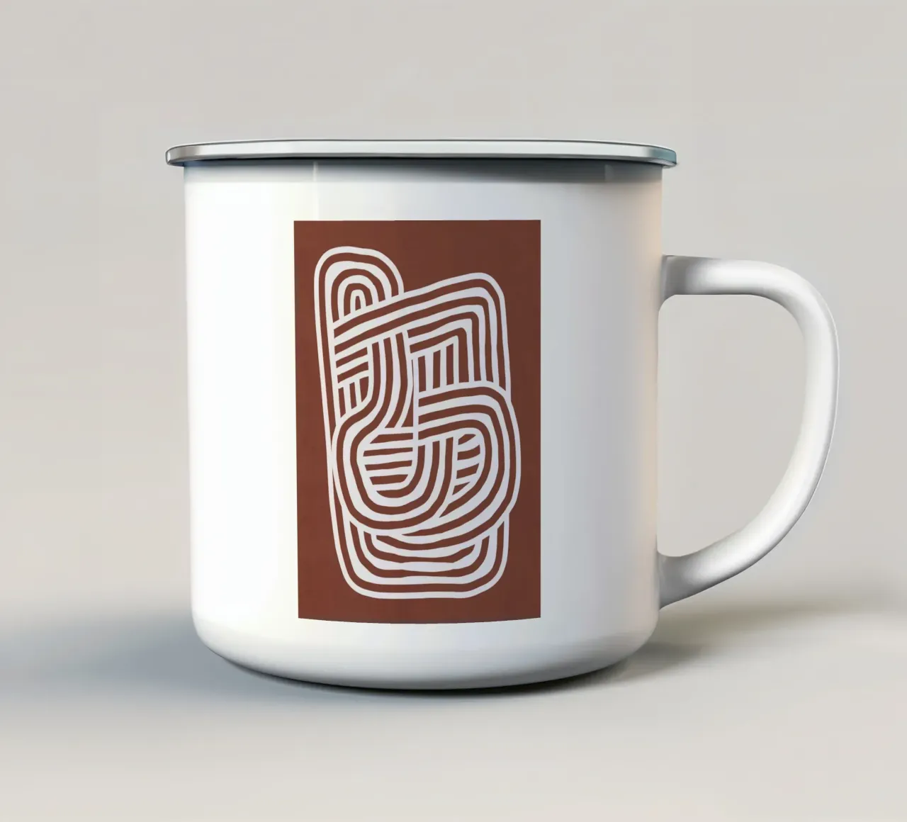 Line art Sculpt in umber 03 tazza in smalto da Little Dean