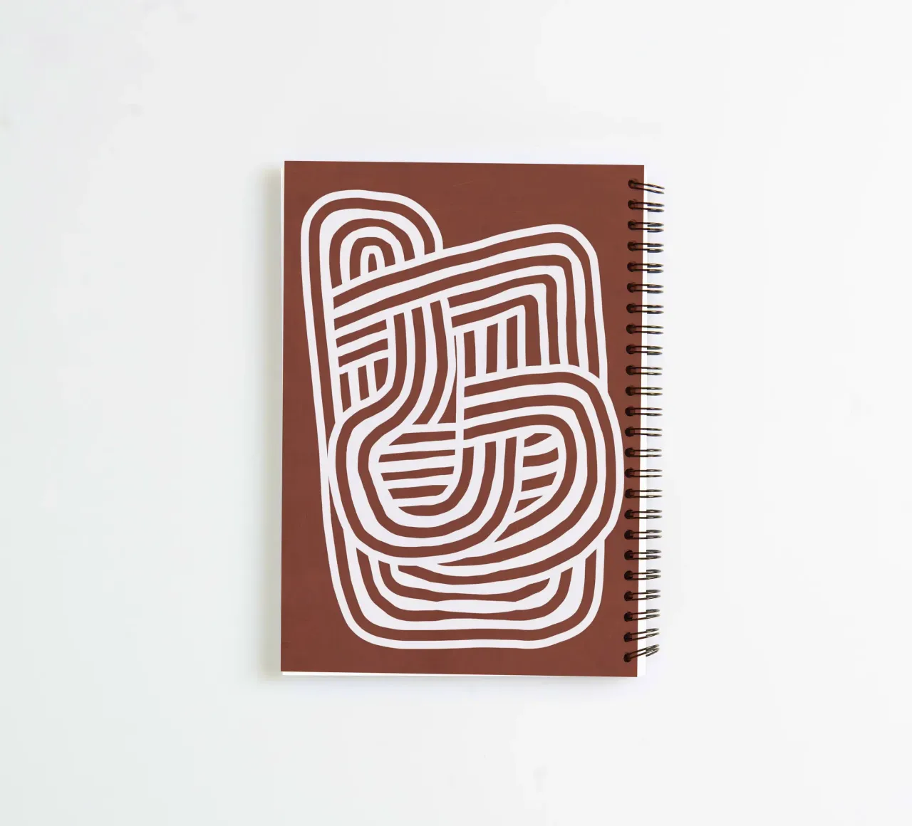 Line art Sculpt in umber 03 spiral notebook by Little Dean