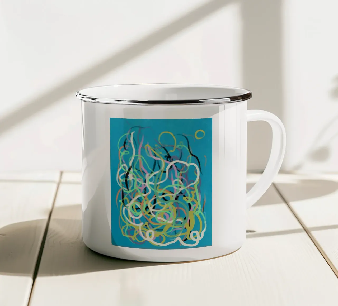 Fiamme lineari tazza in smalto da Little Dean