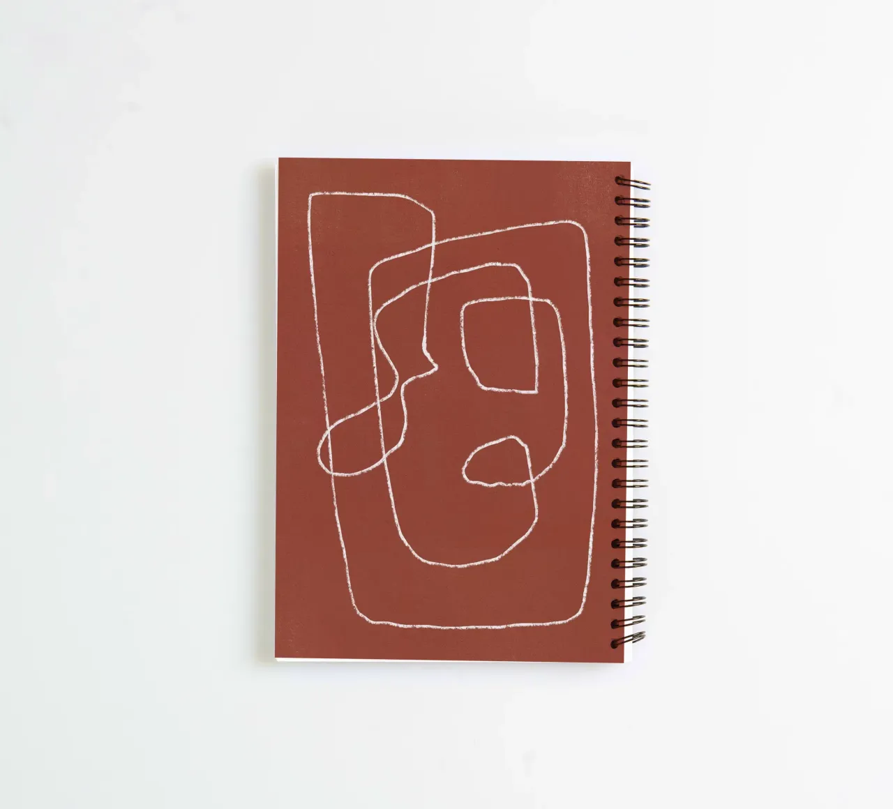 Line art abstract - Mother and the baby spiral notebook by Little Dean