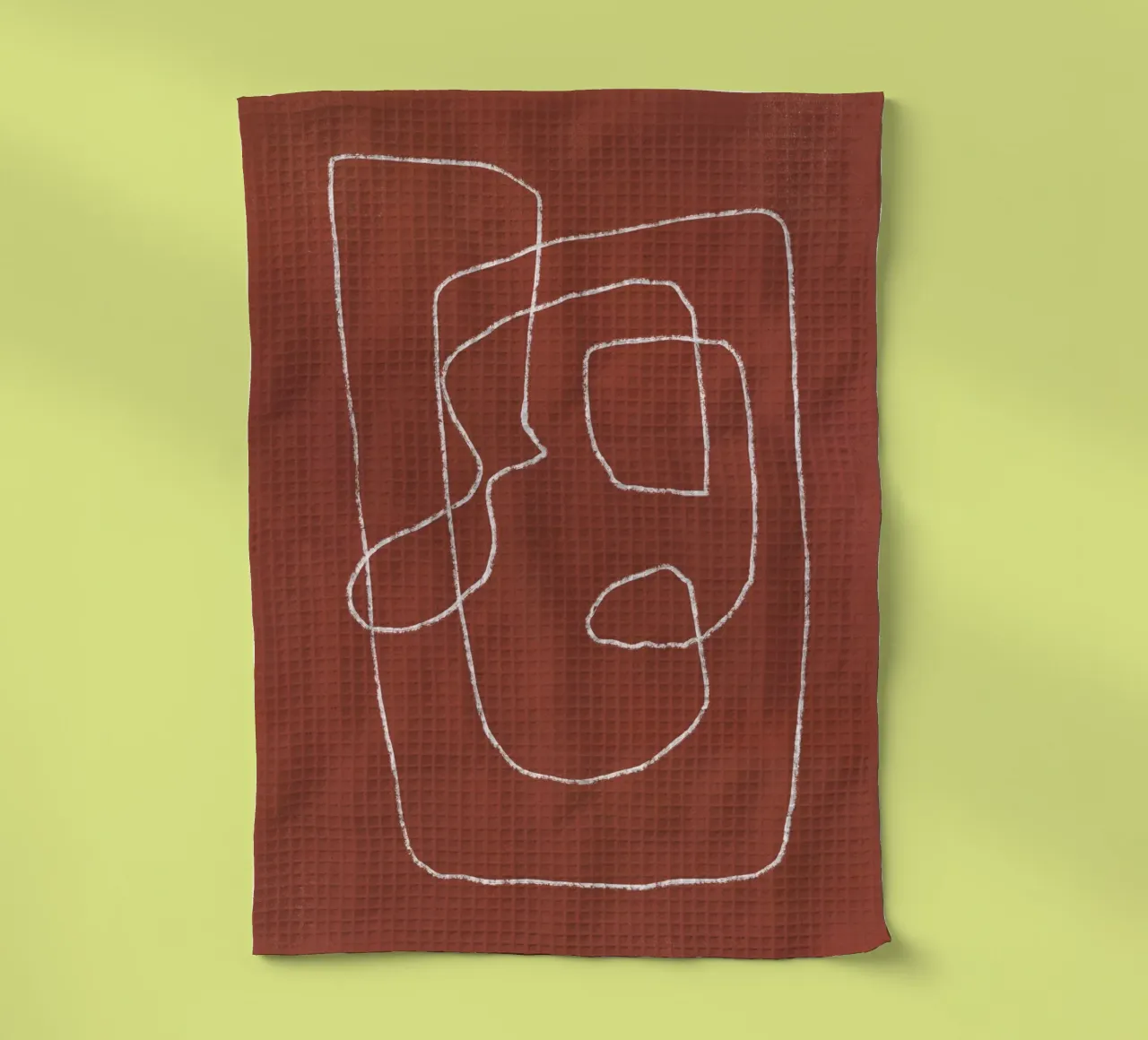 Dessin au trait abstrait - Mère et bébé torchon de Little Dean
