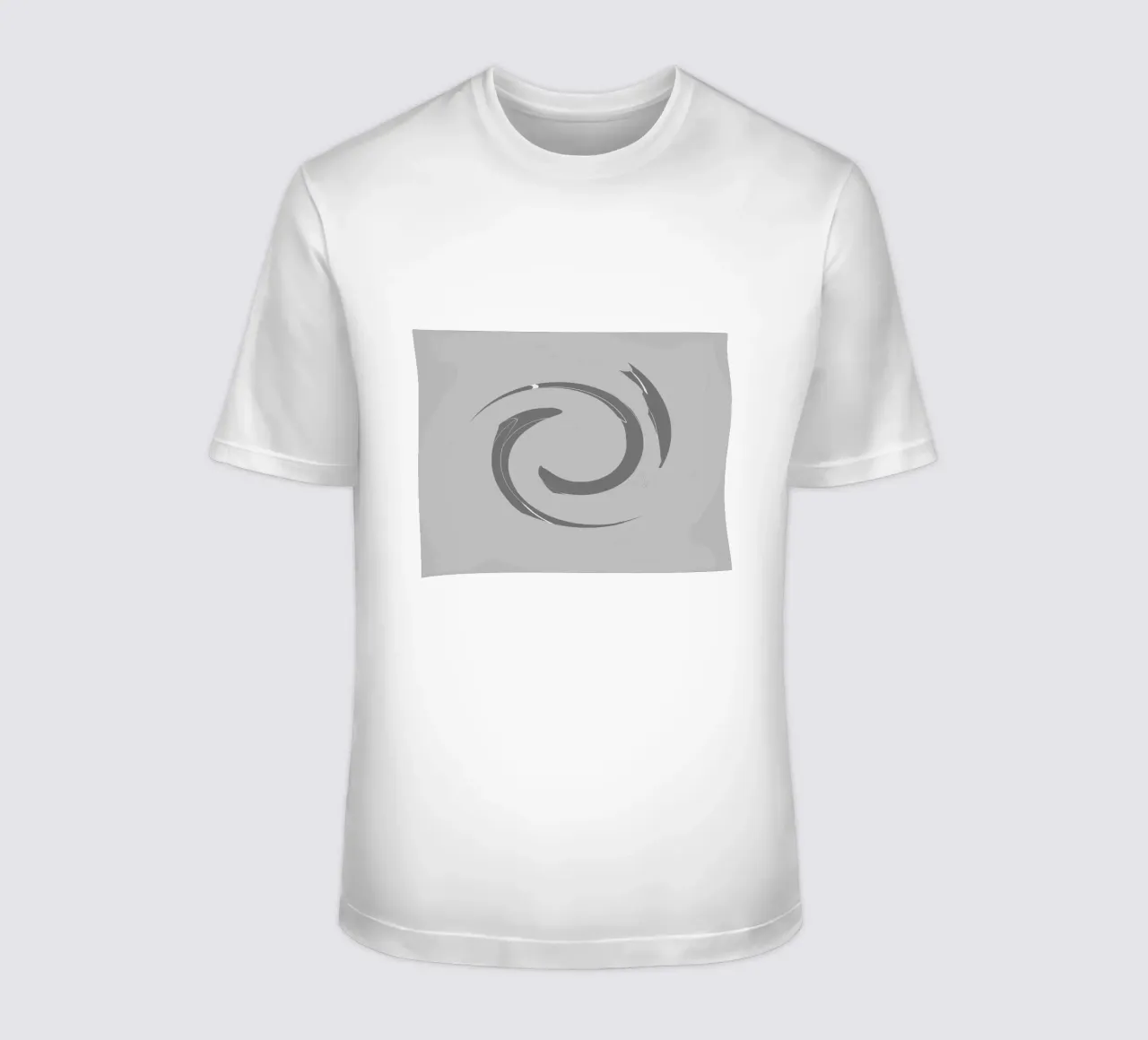 Abstrakte dynamische runde Muster in Grau T-Shirt von Something for you