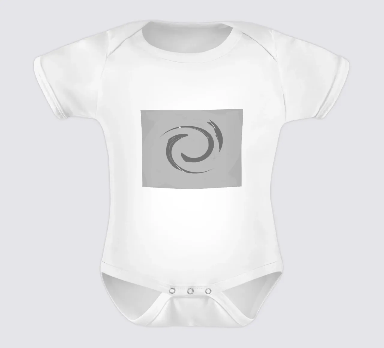 Motifs ronds dynamiques abstraits en gris body bébé de Something for you