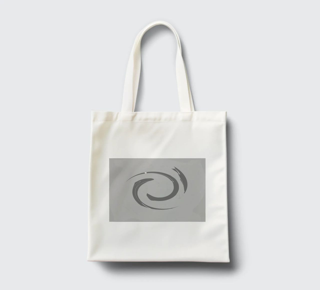 Abstract dynamic round patterns in grey tote bag by Something for you