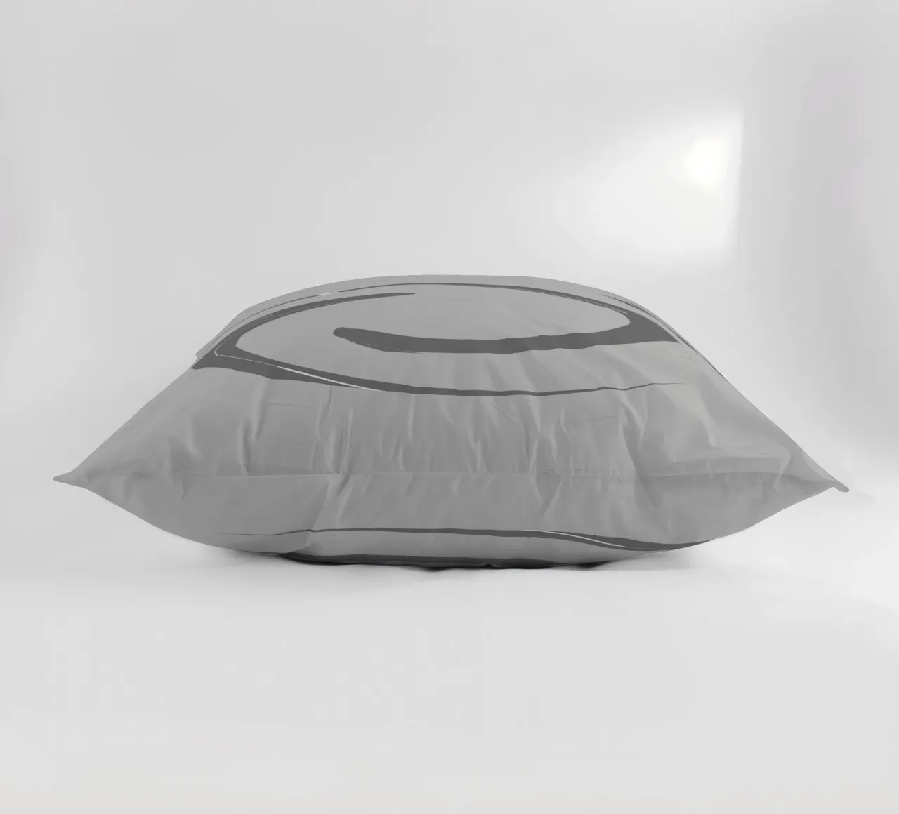 Abstract dynamic round patterns in grey decorative cushion by Something for you