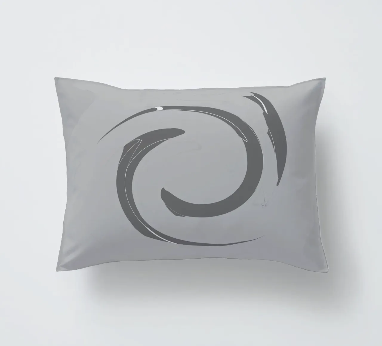 Abstract dynamic round patterns in grey decorative cushion by Something for you