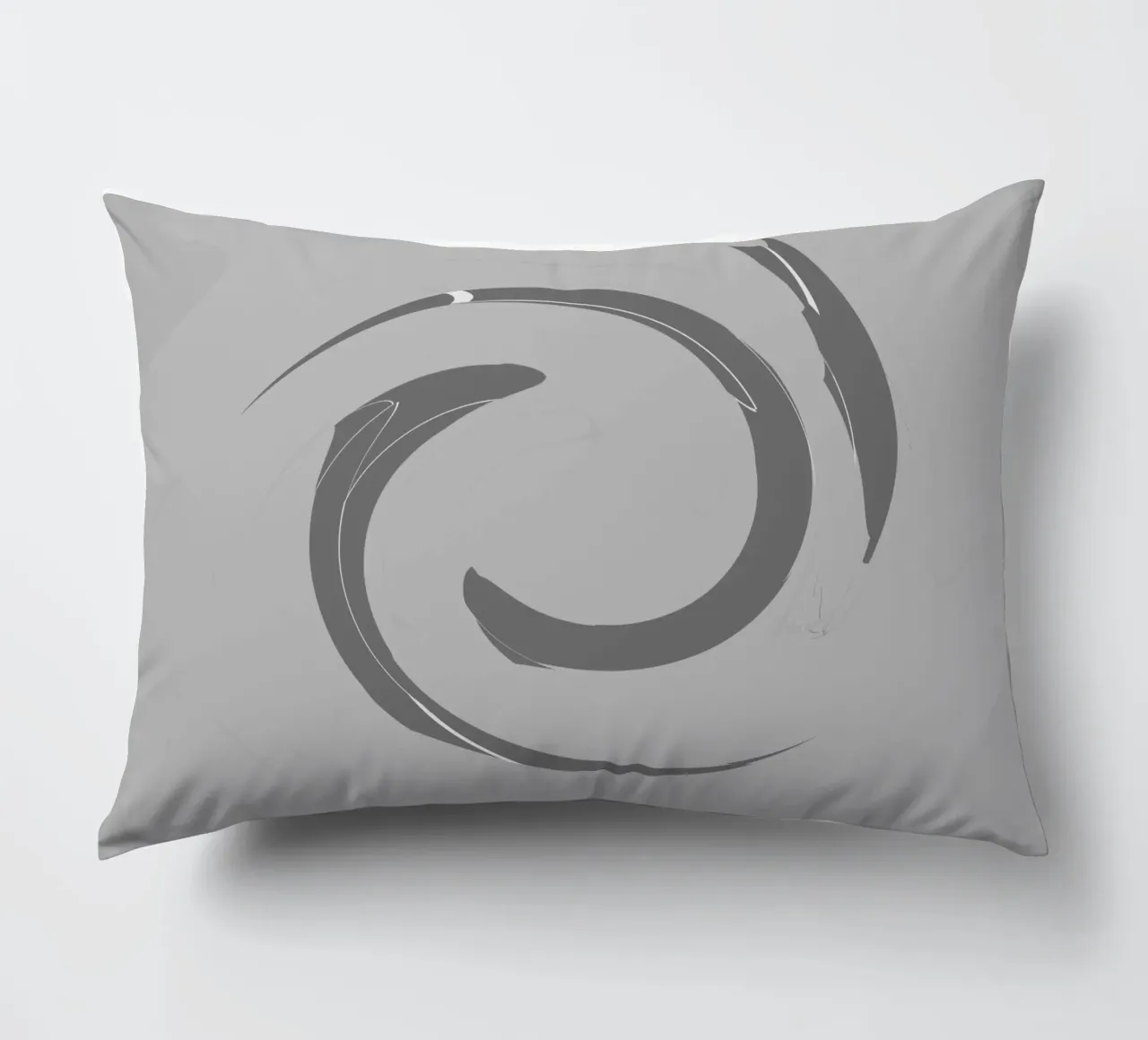 Abstract dynamic round patterns in grey decorative cushion by Something for you