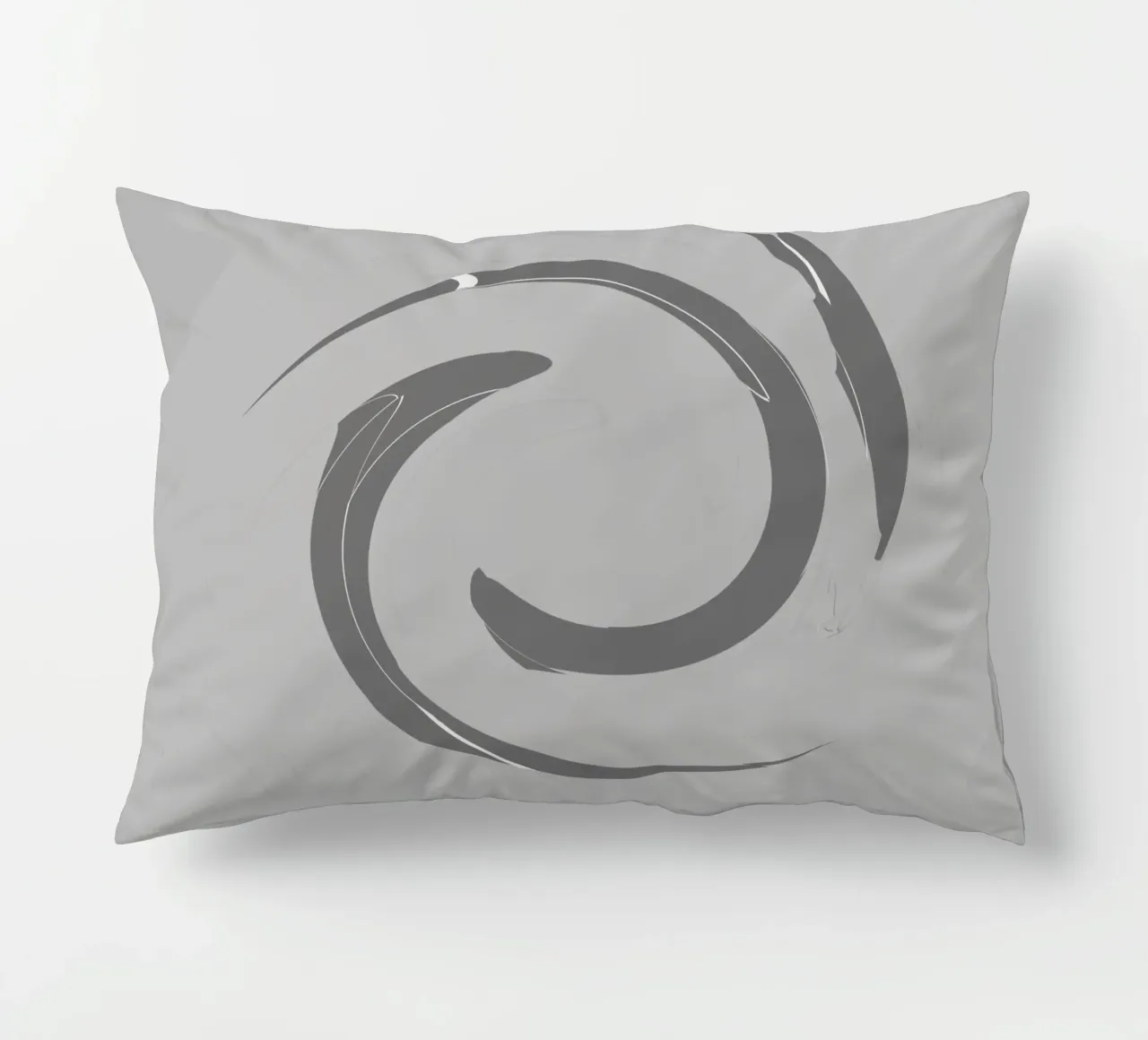 Abstract dynamic round patterns in grey decorative cushion by Something for you