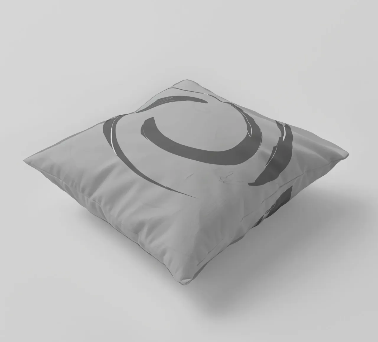Abstract dynamic round patterns in grey decorative cushion by Something for you
