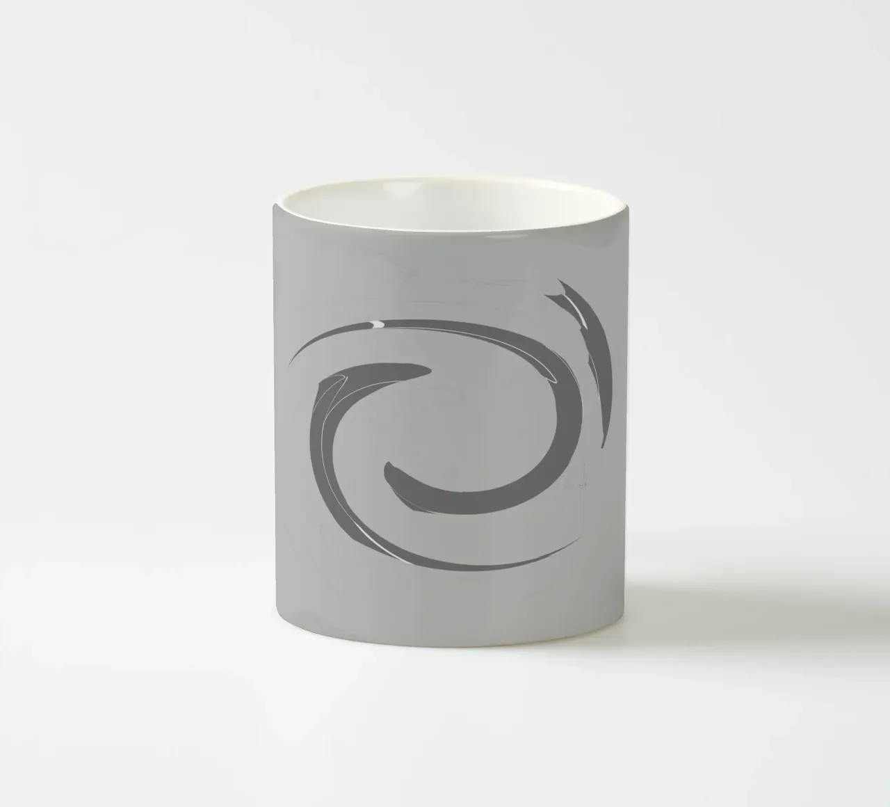Motifs ronds dynamiques abstraits en gris mug en céramique de Something for you