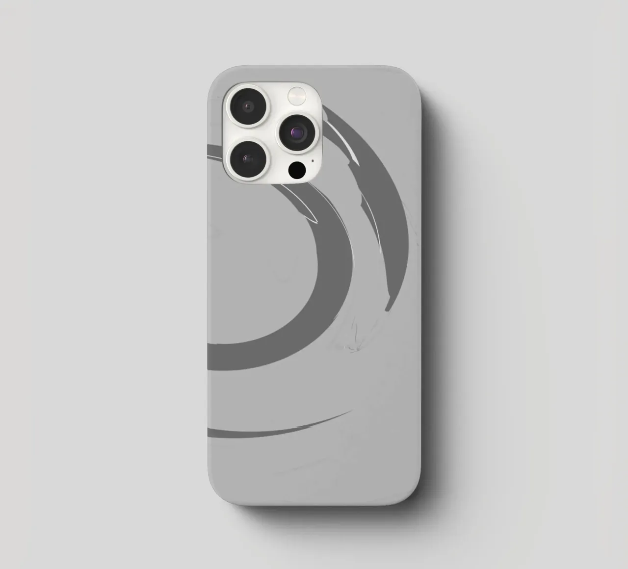 Abstrakte dynamische runde Muster in Grau iPhone Hülle von Something for you