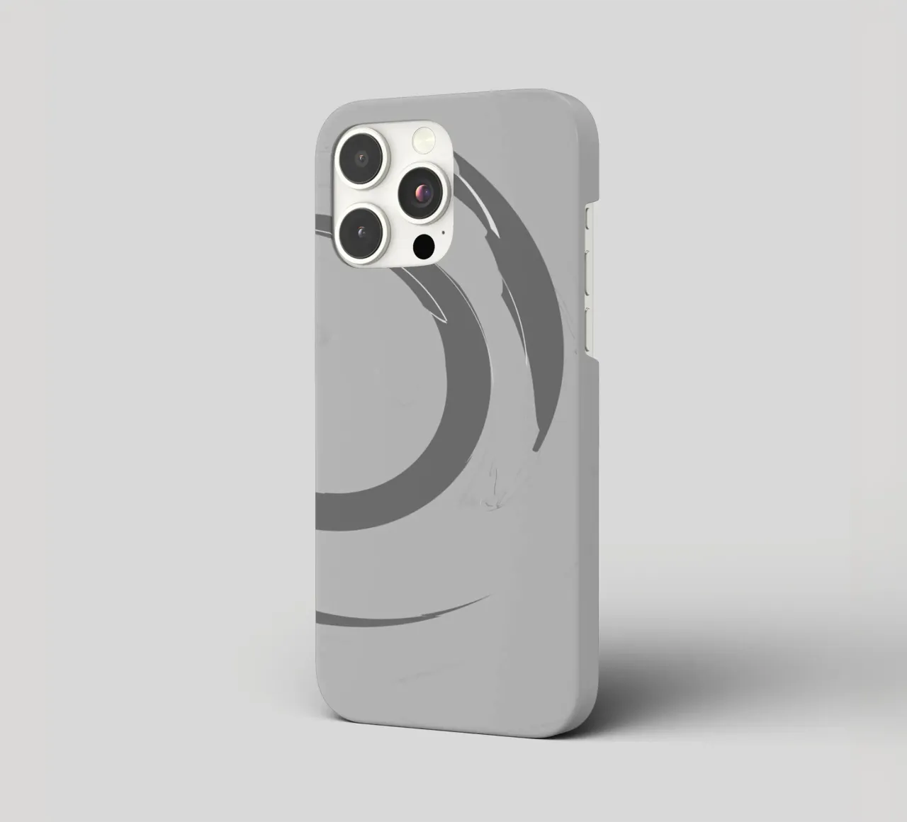 Abstrakte dynamische runde Muster in Grau iPhone Hülle von Something for you