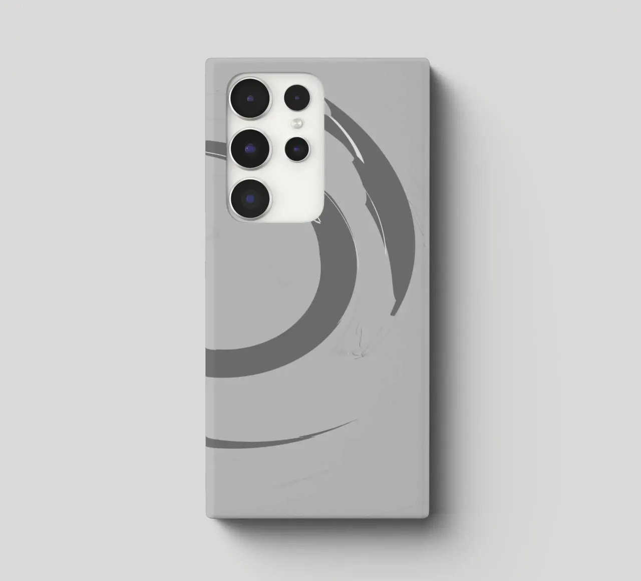 Abstract dynamic round patterns in grey samsung phone case by Something for you