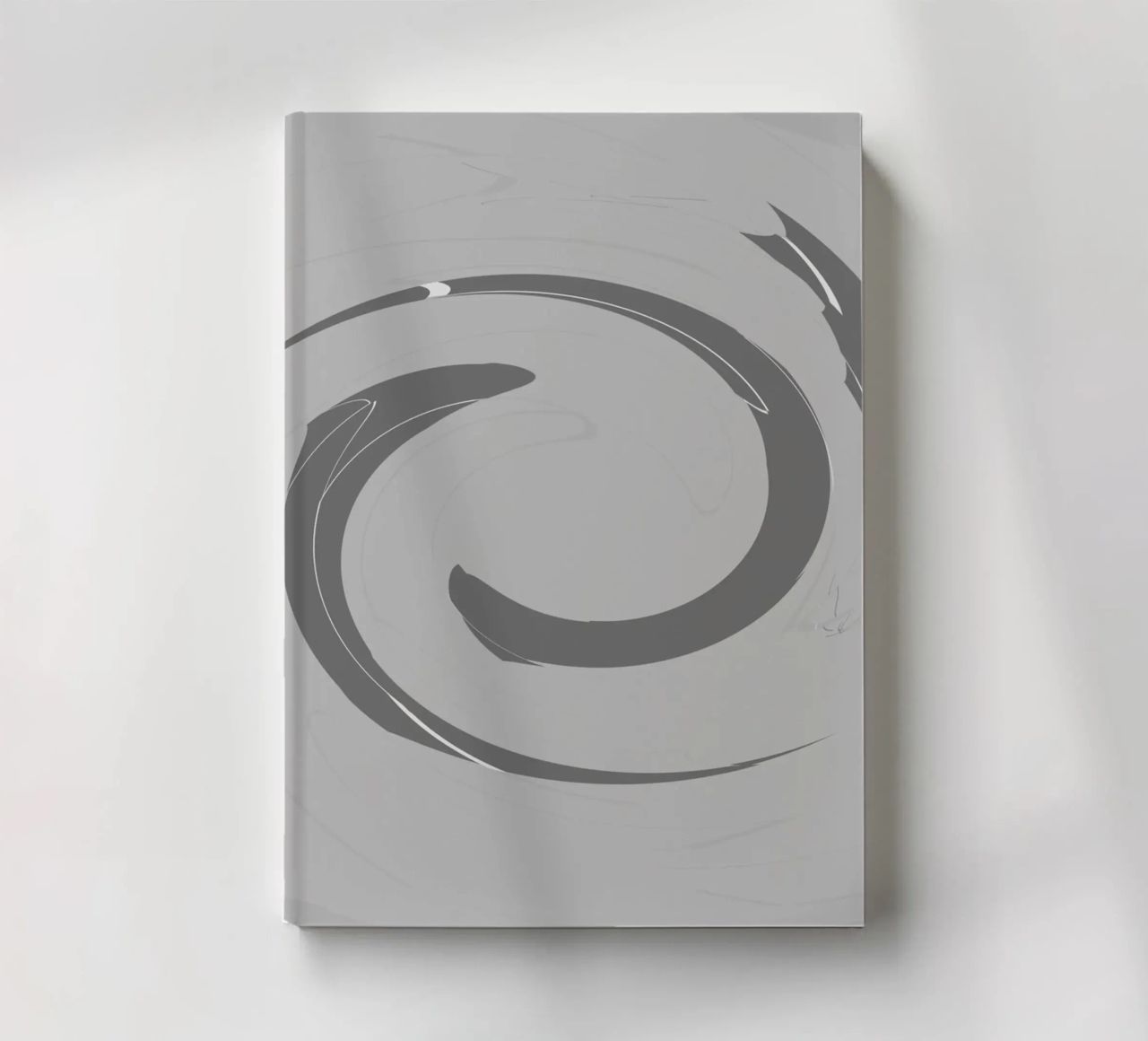 Abstract dynamic round patterns in grey notebook by Something for you