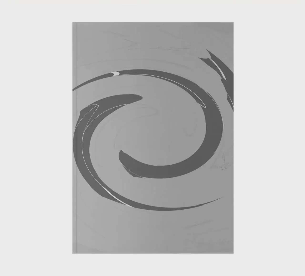 Abstract dynamic round patterns in grey notebook by Something for you