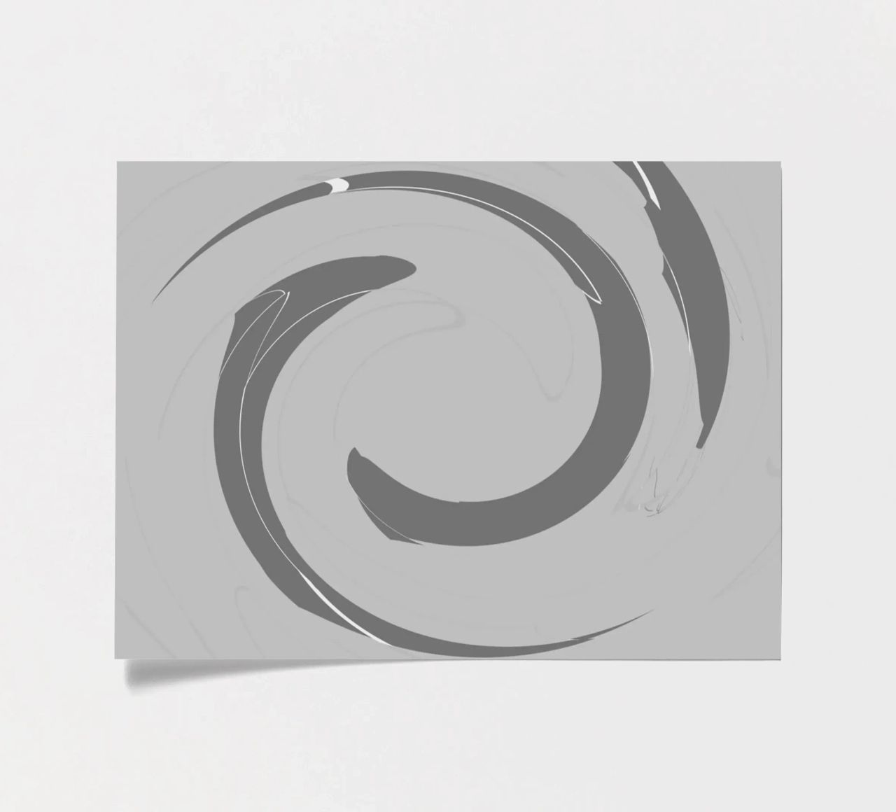 Abstract dynamic round patterns in grey sticker sheet by Something for you