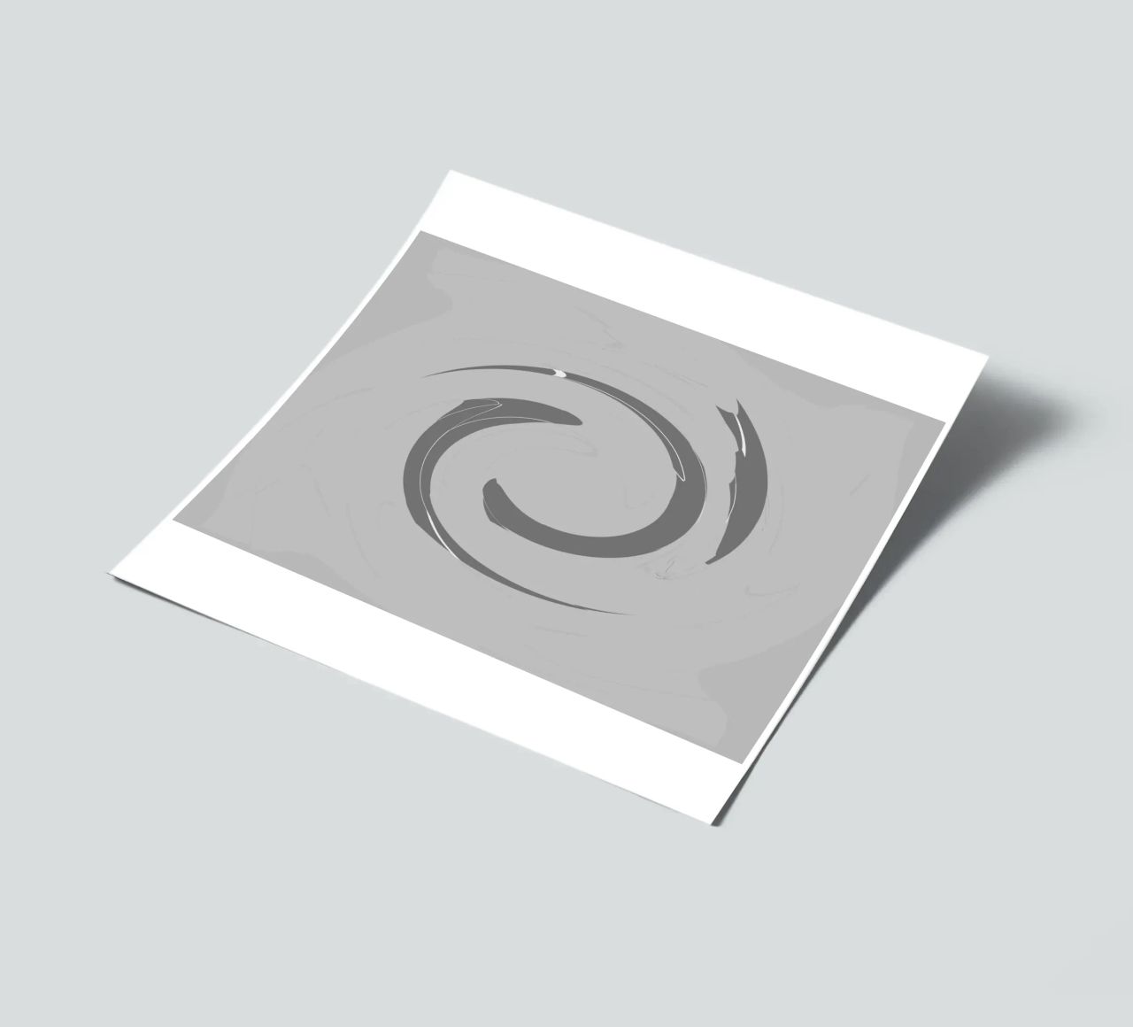 Abstract dynamic round patterns in grey sticker sheet by Something for you