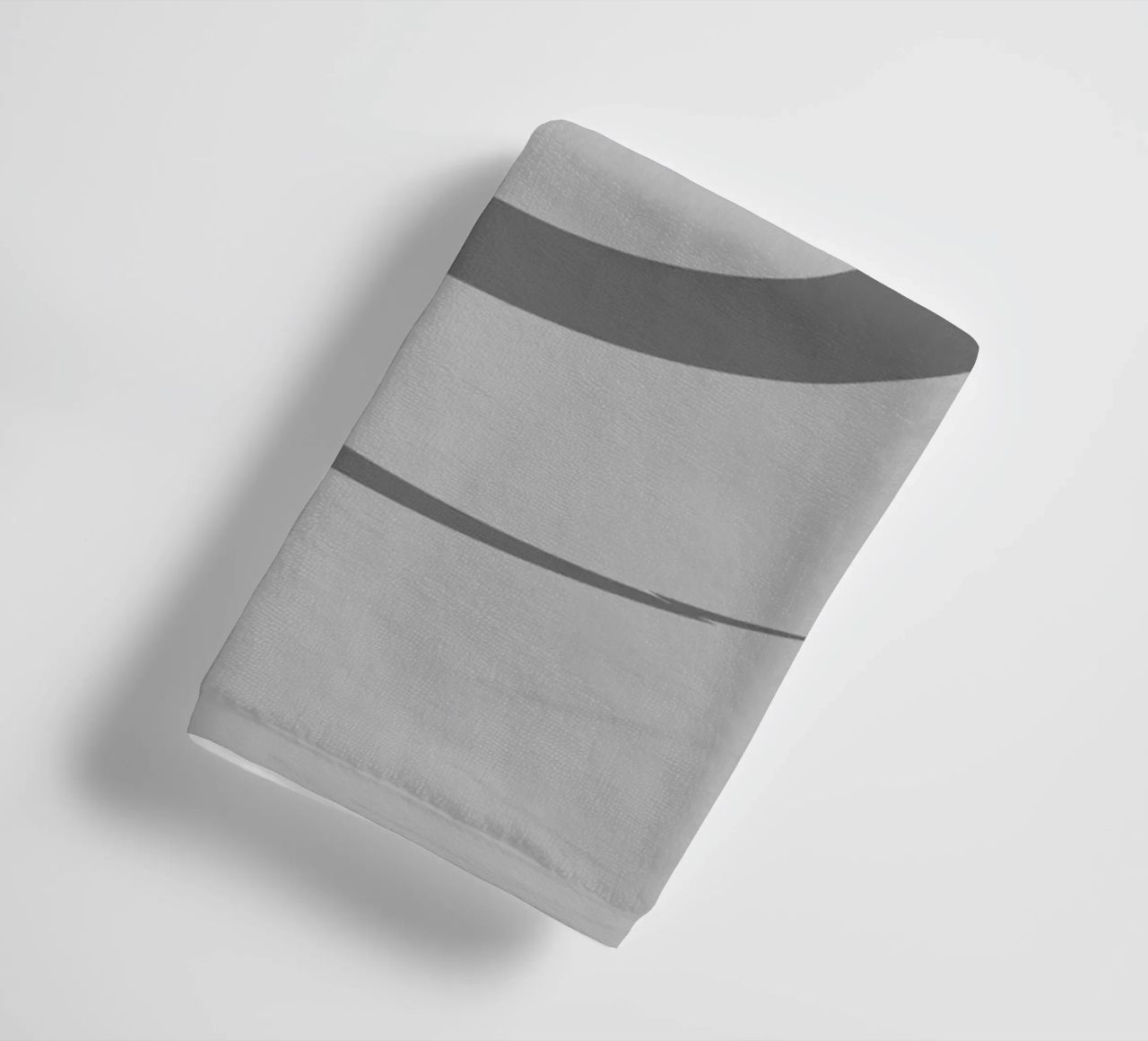Abstract dynamic round patterns in grey towel by Something for you