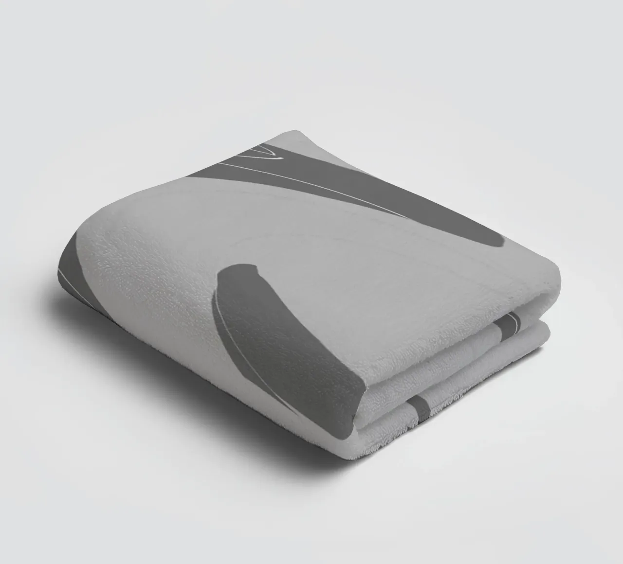 Abstract dynamic round patterns in grey towel by Something for you