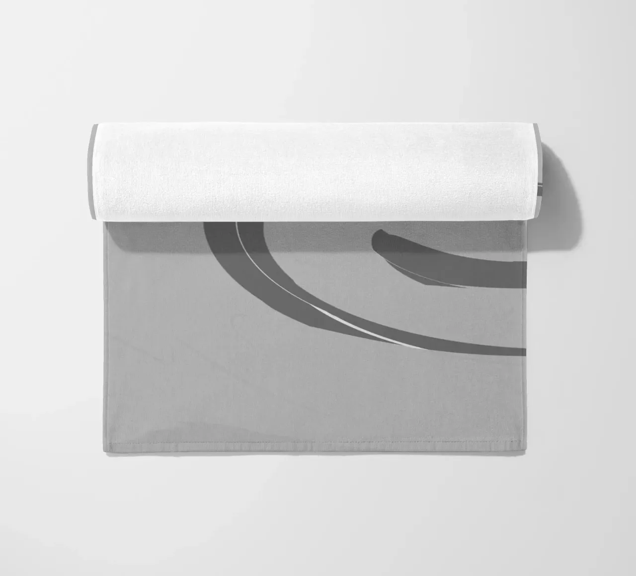 Abstract dynamic round patterns in grey beach towel by Something for you