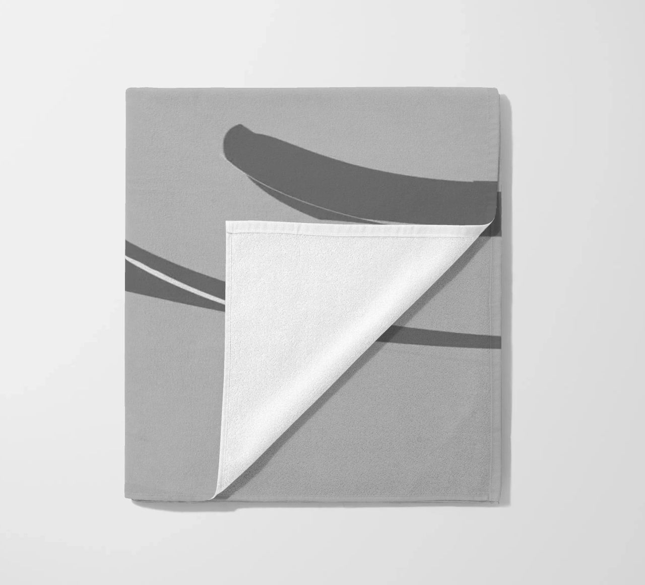Abstract dynamic round patterns in grey beach towel by Something for you