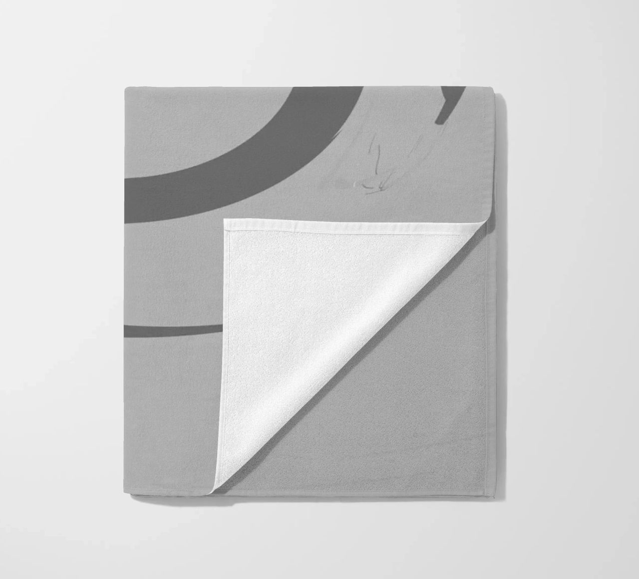 Abstract dynamic round patterns in grey beach towel by Something for you