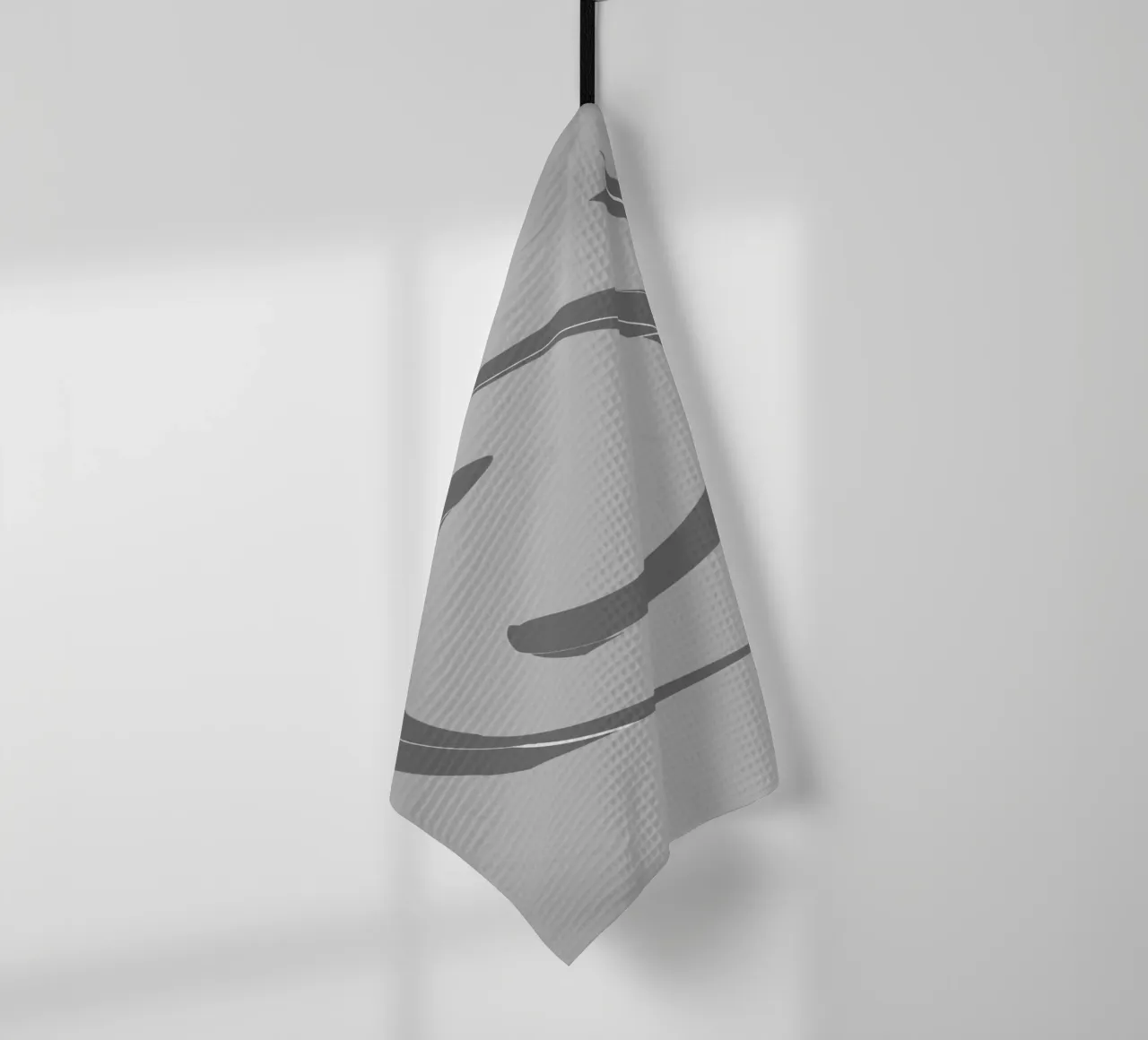 Abstrakte dynamische runde Muster in Grau Geschirrtuch von Something for you