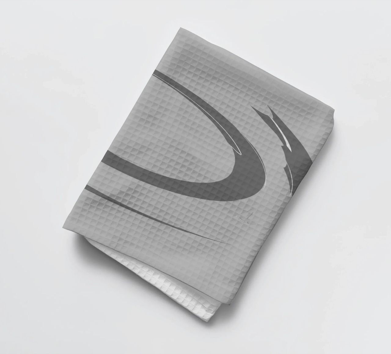 Abstract dynamic round patterns in grey tea towel by Something for you