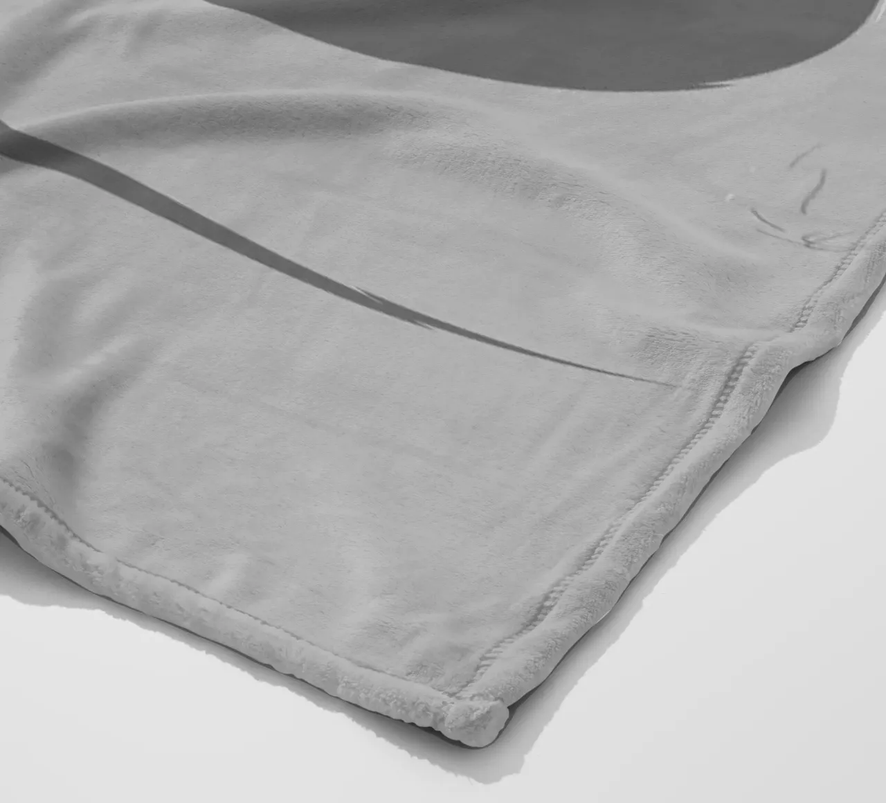 Abstract dynamic round patterns in grey fleece blanket by Something for you