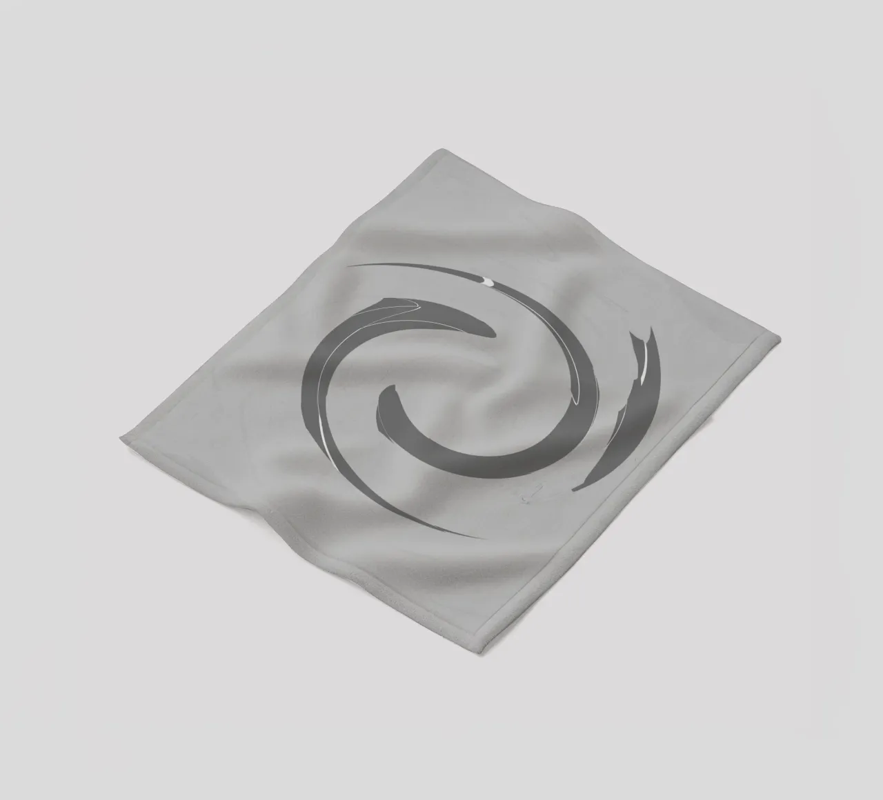 Abstract dynamic round patterns in grey fleece blanket by Something for you