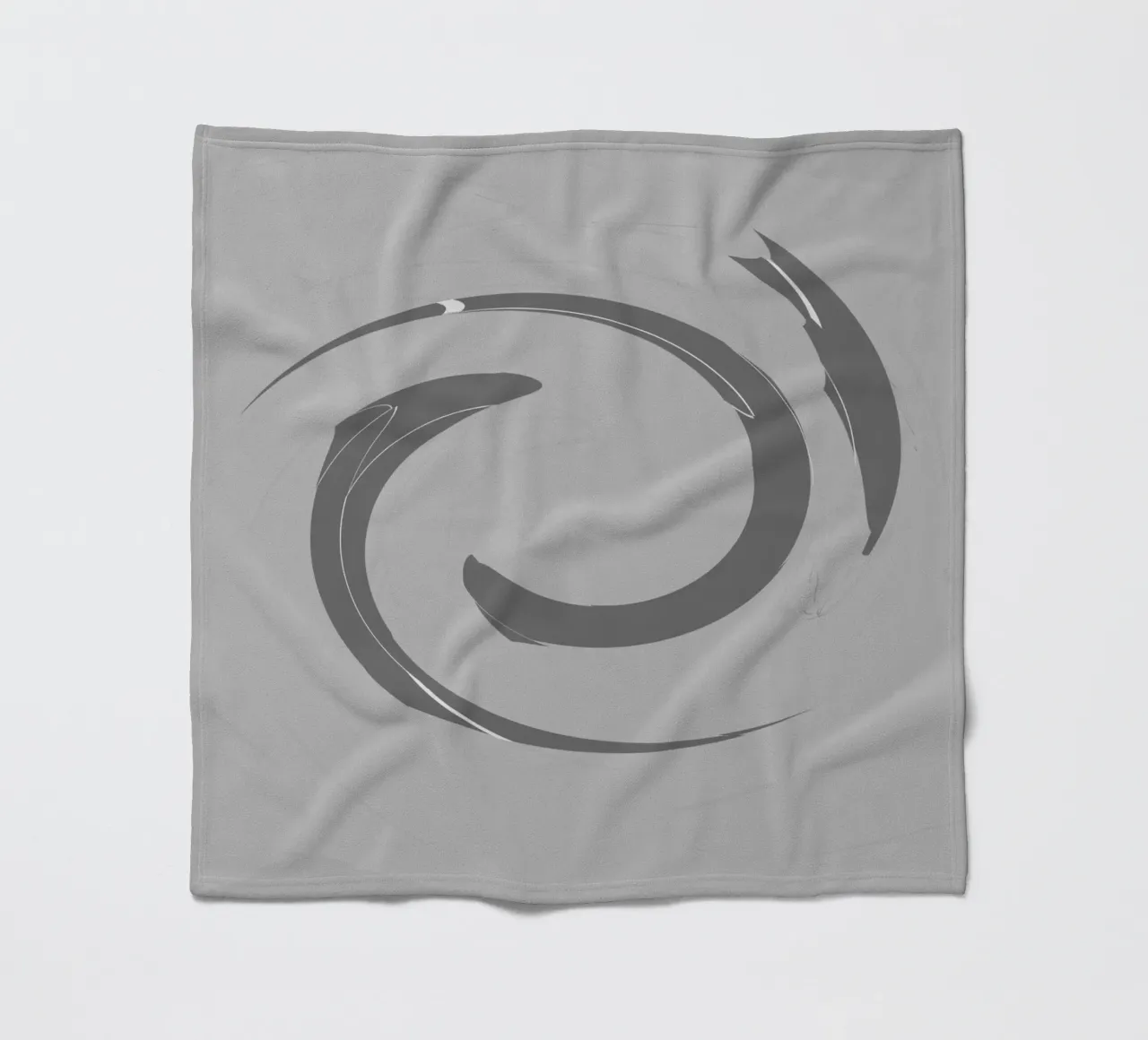 Abstract dynamic round patterns in grey fleece blanket by Something for you