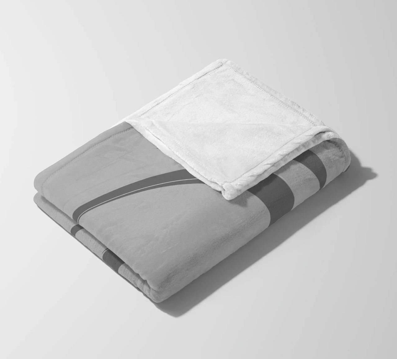 Abstract dynamic round patterns in grey fleece blanket by Something for you