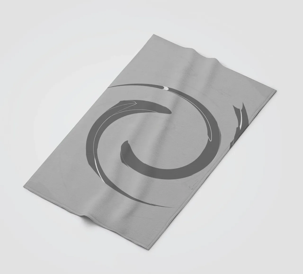 Abstract dynamic round patterns in grey fleece blanket by Something for you