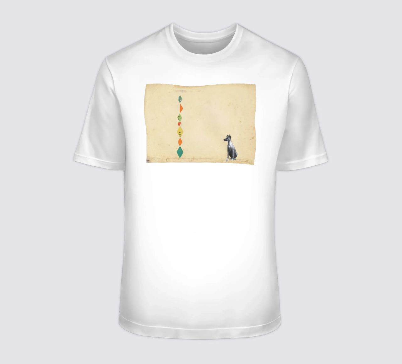 Whippet meraviglioso t-shirt da Cassia Beck Collage