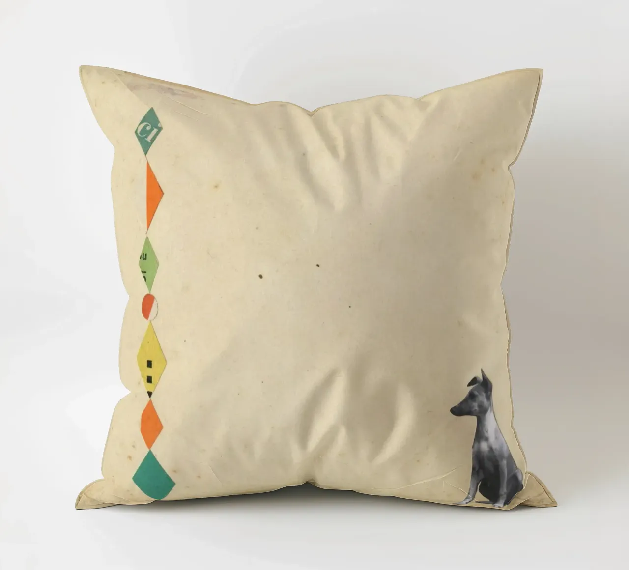 Whippet meraviglioso cuscino da Cassia Beck Collage