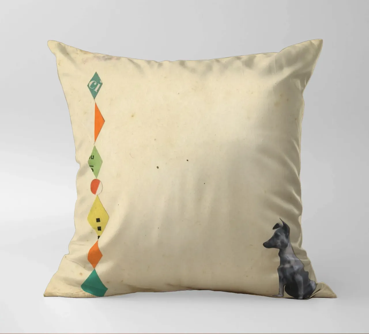 Whippet meraviglioso cuscino da Cassia Beck Collage