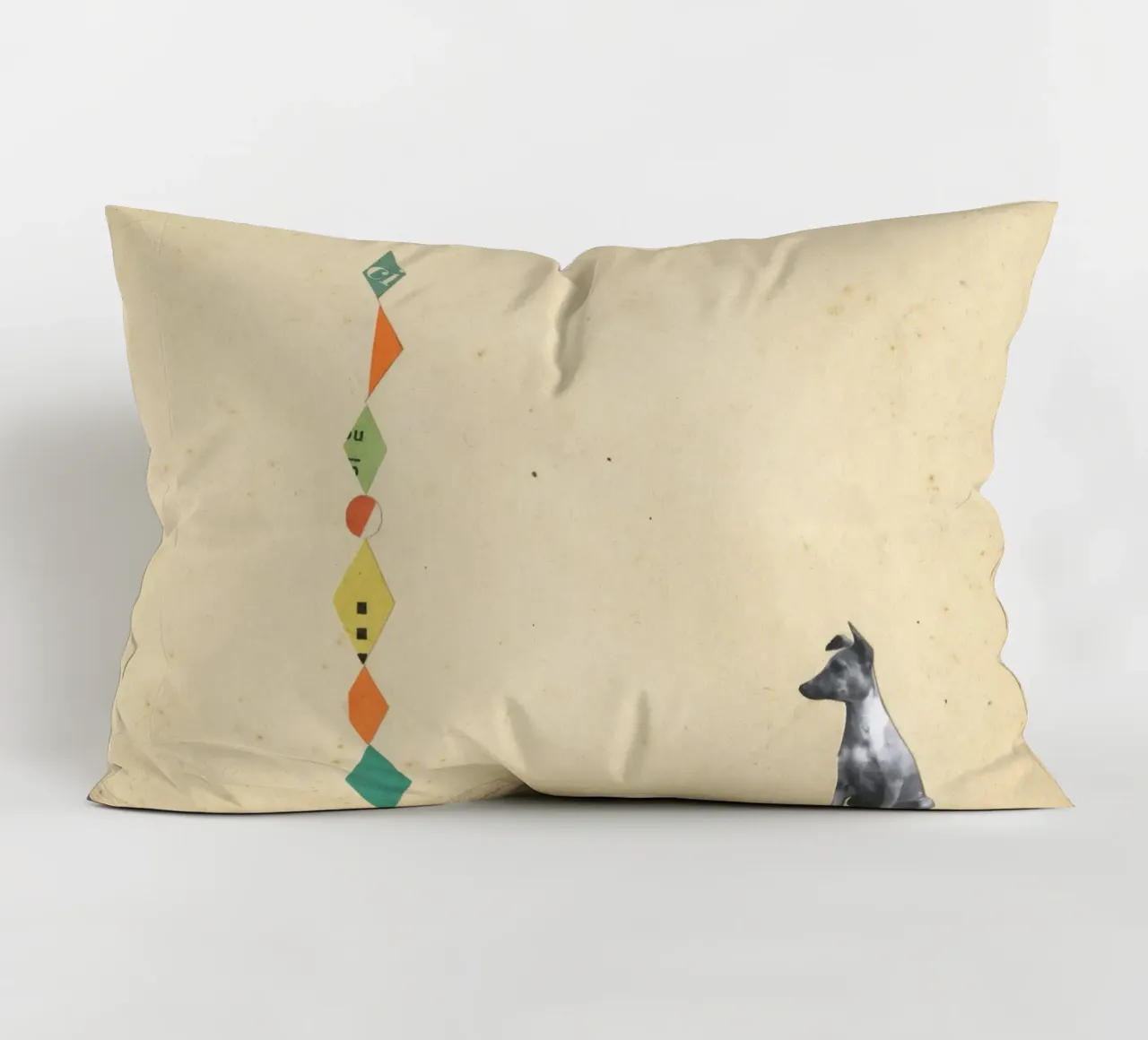 Whippet meraviglioso cuscino da Cassia Beck Collage