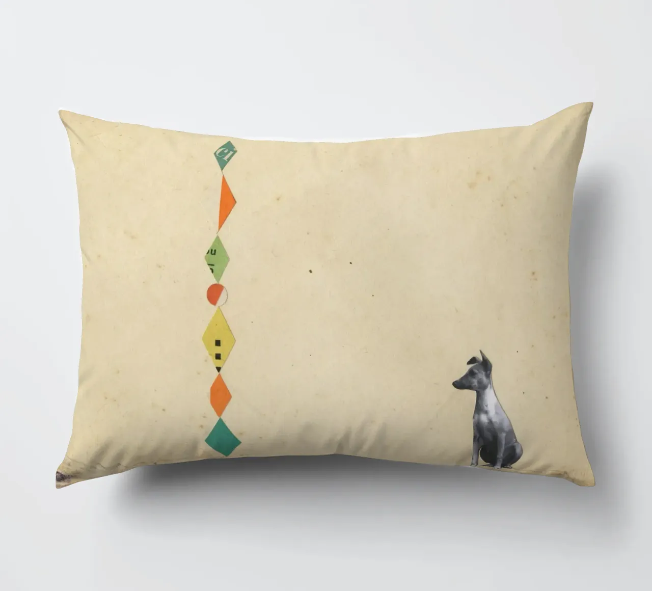 Whippet meraviglioso cuscino da Cassia Beck Collage