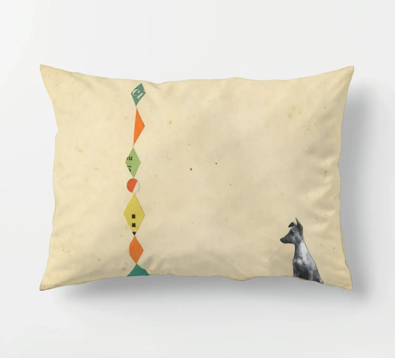 Whippet meraviglioso cuscino da Cassia Beck Collage