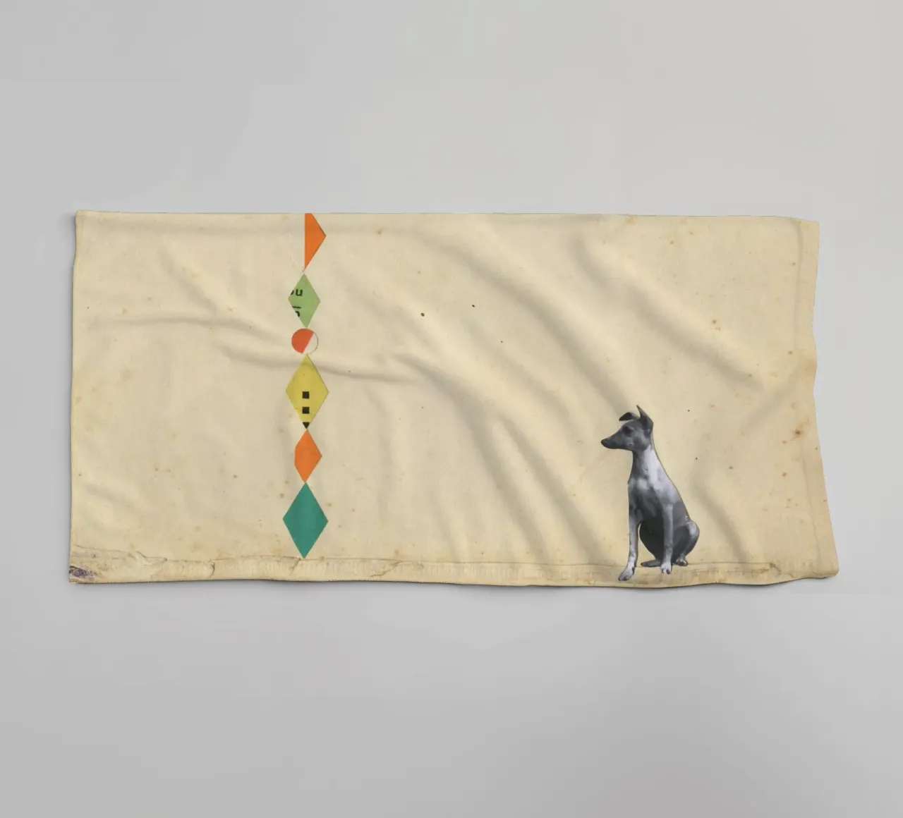 Wundersamer Whippet Handtuch von Cassia Beck Collage