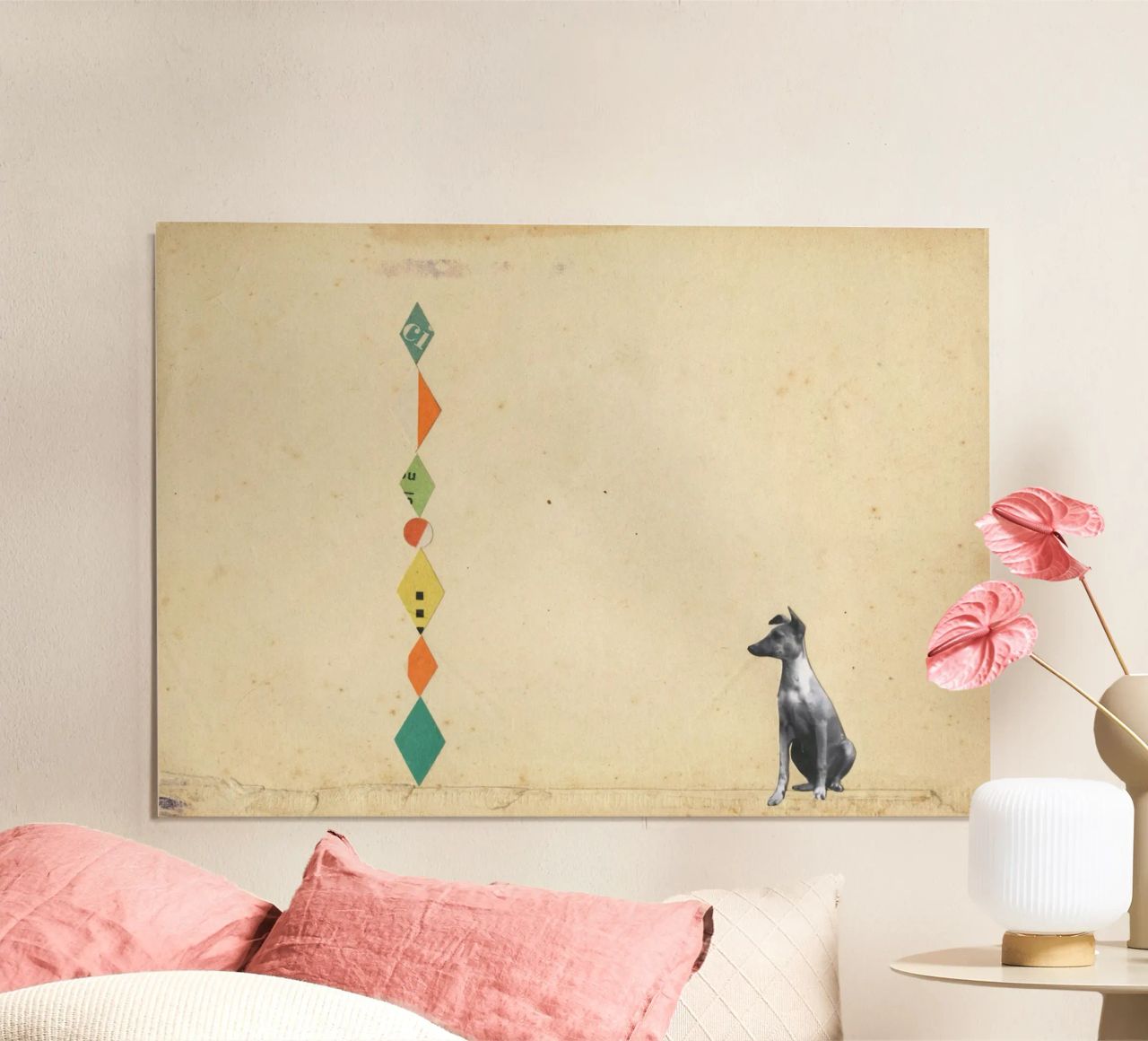 Whippet meraviglioso poster da Cassia Beck Collage