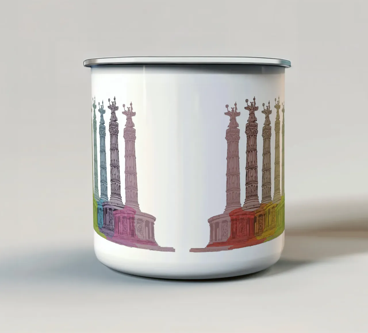 Colorful Siegessäule tazza in smalto da KP Design