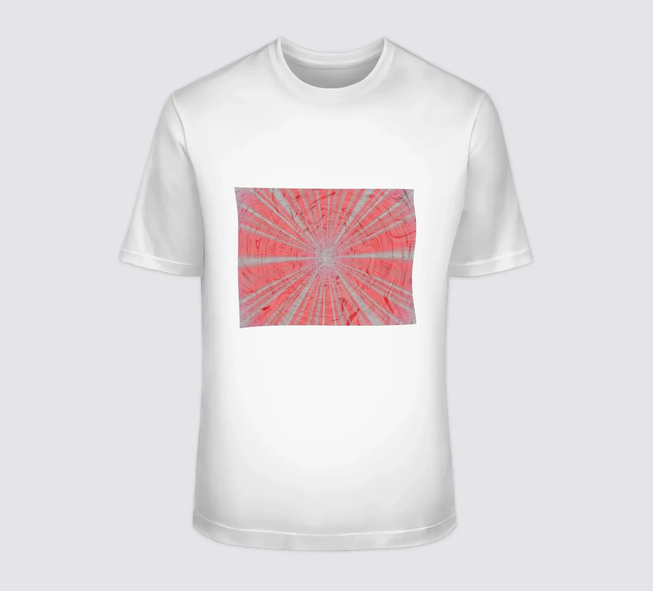 Motivo dinamico astratto nei colori grigio e rosso t-shirt da Something for you